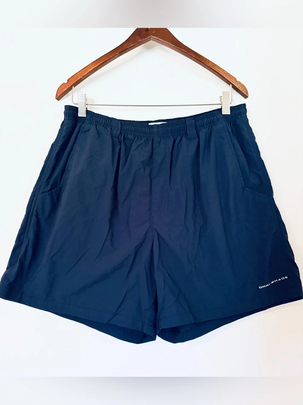 Columbia PFG Swim Trunks Fishing Swimming Shorts Lined L Navy